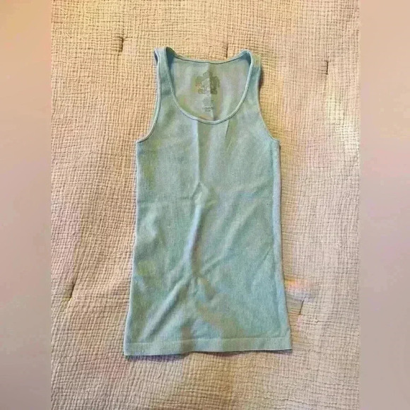 Scoop Stretch Ribbed Shaping Tank Top | Size XS/S | Light Blue Color - Picture 3 of 4